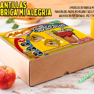 Plantilla Fabrica mi alegría Micheladas - Azulitos - Café / Día del Padre