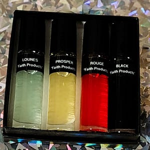 Men's Cologne Body Oil Box Set (B) 4- 1/3oz. Roll-On Bottles