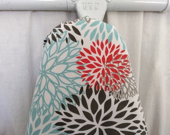 MUMS FLORAL ironing board COVER - All sizes, Aqua, grey, orange-red, teal,  Laundry Room, housewarming gift, Christmas, Mother's Day