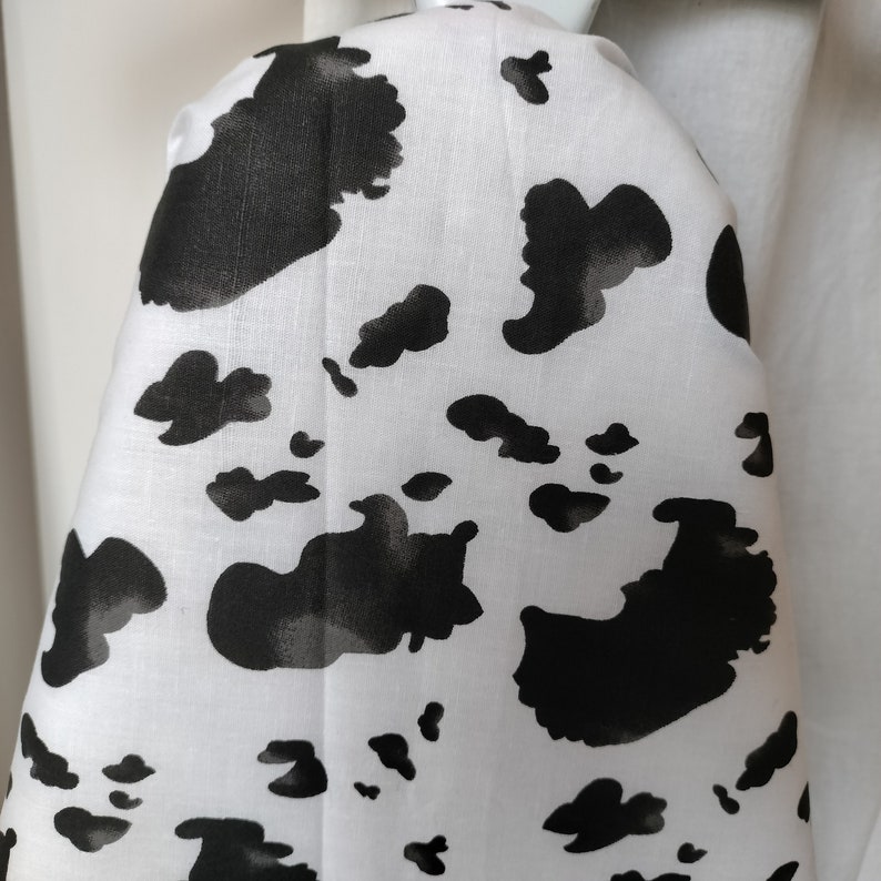 COW IRONING BOARD Cover, black and white, farmhouse, with or without pad, mom gift, housewarming gift, bridal shower gift image 1