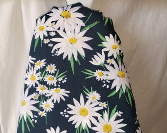 NAVY BLUE FLORAL  ironing board cover, All sizes, white daisy floral,  wedding. bridal or shower gift