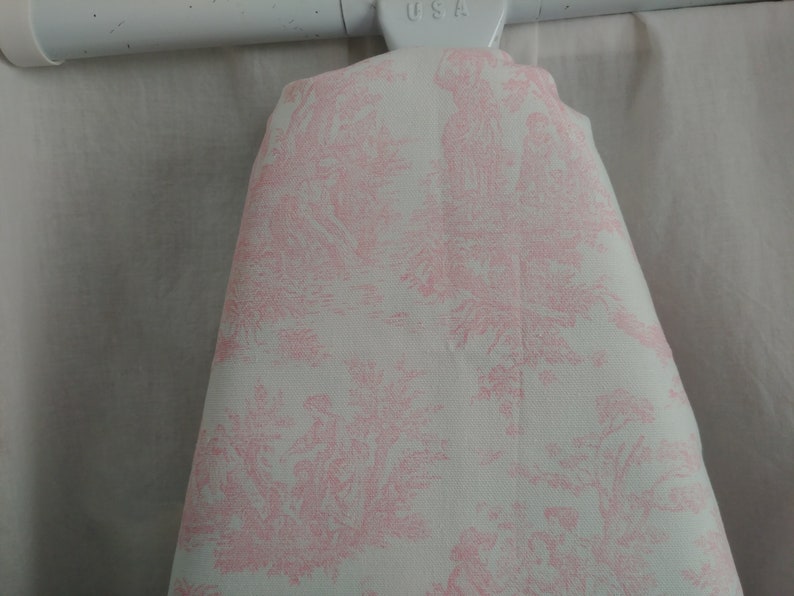 TOILE IRONING Board COVER Colors, Choose board size, English Toile black, pink, toile ironing board cover, housewarming gift, mothers day Pink/white straight