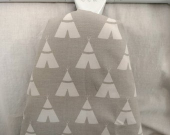 TEEPEE grey and white ironing Board cover, med tee pee print gray