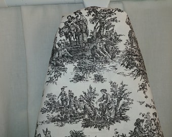 TOILE IRONING Board COVER- Colors, Choose board size, English Toile- black, pink, toile ironing board cover, housewarming gift, mothers day