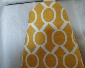 Yellow GEOMETRIC IRONING Board cover, ovals, wedding, housewarming,   or shower  gift  - gift for mom