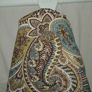 Paisley Ironing Board Cover, Cotton, Aqua Brown Sage afbeelding 1