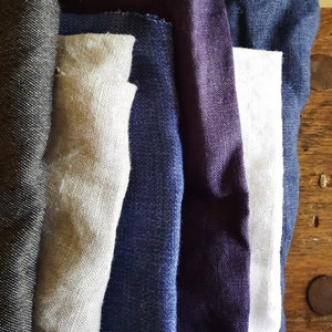 LINEN WOOL FABRIC / mix bundle / remnants / runningthreads image 2