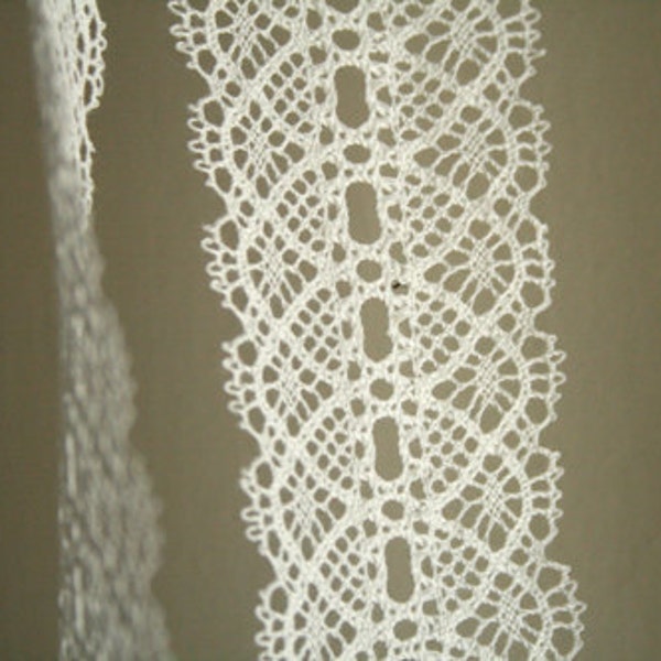 3 meters WHITE LACE TRIMMING. wedding bridal. lingerie. supplies by runningthreads