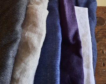 LINEN + WOOL FABRIC / mix bundle / remnants / runningthreads