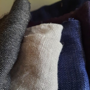 LINEN WOOL FABRIC / mix bundle / remnants / runningthreads image 4