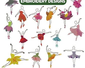 Ballerina Embroidery Design, Dance Embroidery, Princess Embroidery,Baby girl embroidery,Ballerina applique design, Machine Embroidery Design
