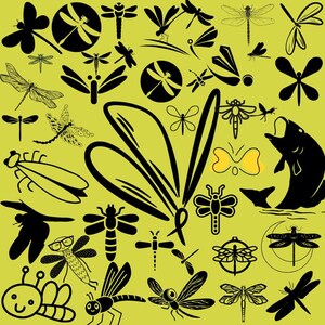 Dragonfly Flower SVG Bundle: 300 Laser Cut Files (Commercial Use)