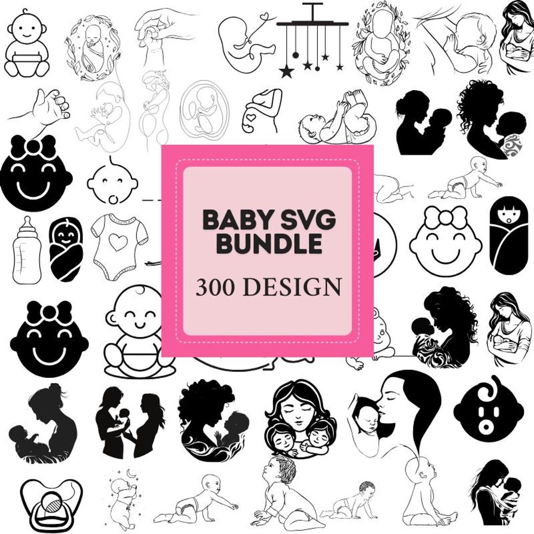 Newborn Svg Bundle, Baby SVG Bundle, Baby PNG Bundle, Baby Clipart ...