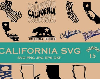 California State SVG Cut File: Cricut & Silhouette Designs (Digital Download)