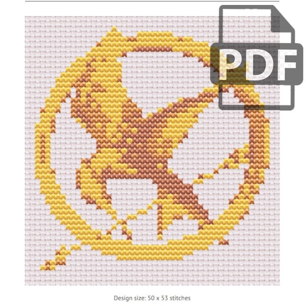 Simple Hunger Games cross stitch pattern