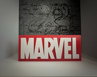 Marvel Logo Nerd Actionfiguren Sign