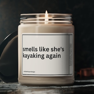 Personalized Kayaker Gift - Funny Kayaking Lover Candle - Outdoorsy Water Sports - Unique Custom Gift for Heränger