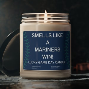 Seattle Mariners Victory Candle - Celebrate Wins with Scented Soy Wax & Team Spirit