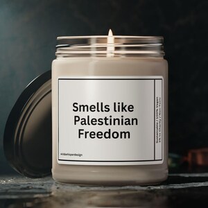 Free Palestine Candle, Stand With Palestine Candle, Palestinian Lives Matter Candle, Human Rights Equality Gift, Palestinian Gaza Candle