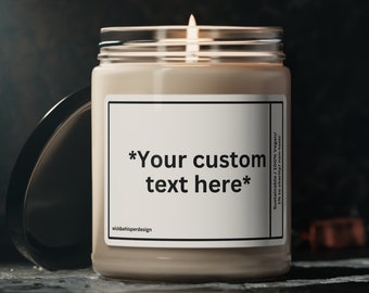 Custom Candle Labels - Design Your Own Personalized Tags for Wedding Gifts & Home Decor - Customizable Text and Blank Labels