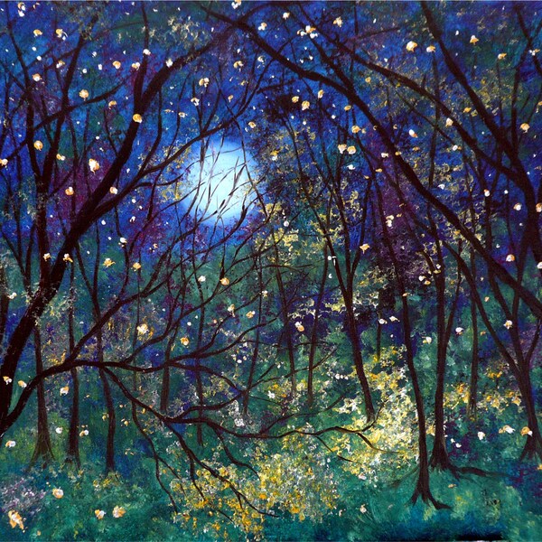 Firefly Painting - Etsy