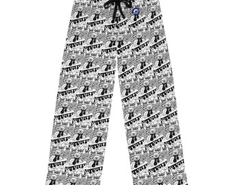 Pychedelic trippy mushroom art Men's Pajama Pants (AOP)