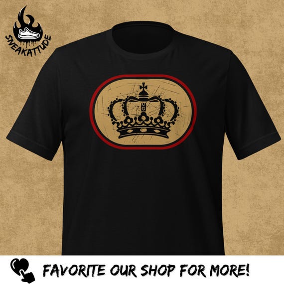 Lebron NXXT Gen AMPD Gold Crown T shirt Black Metallic Gold University Red Sneakattude Etsy Canada