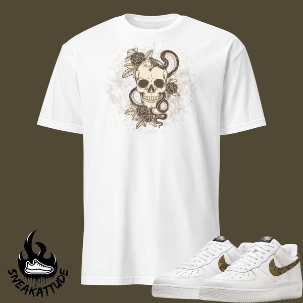 Snake Tee Shirt to Match Air Force 1 Low Ivory Snake Sneaker