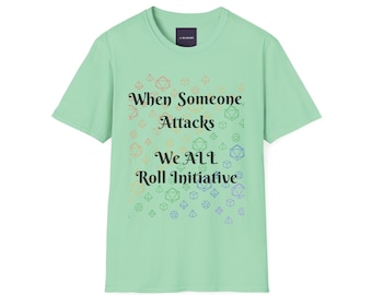 Unity in Initiative Rainbow Dice Shirt