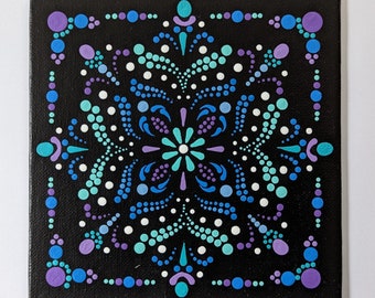 Hand painted Acrylic Dot Painting, Original Artwork