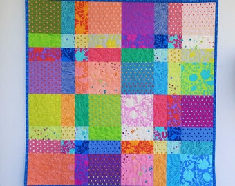 Spring Summer Luscious Quilted Table Topper, Sherbet Ice Cream Quilt