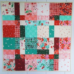 Cherry Blossom Quilted Table Topper 26&quot;x26&quot;