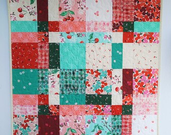 Cherry Blossom Quilted Table Topper 26"x26"