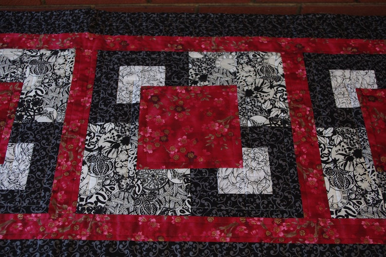 Quilted Bed Runner Double Queen Quiltsy Etsy