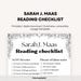 Sarah J. Maas Reading Checklist, Digital Printable, Book Tracker, Booktok - Etsy