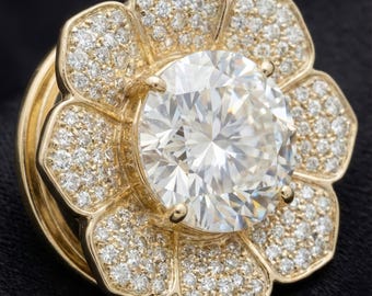 Dilatatori per orecchie in moissanite, plug con alone in oro 10 carati o argento sterling per lobi dilatati.