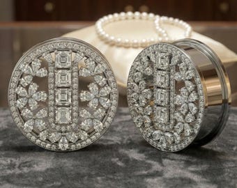 Dilatatori auricolari Sovereign Bloom / Floral Baguette Moissanite – Lussuosi dilatatori a doppia svasatura
