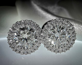 Dilatatori per le orecchie in moissanite VVS fatti a mano con diamanti – Dilatatori in oro 10k