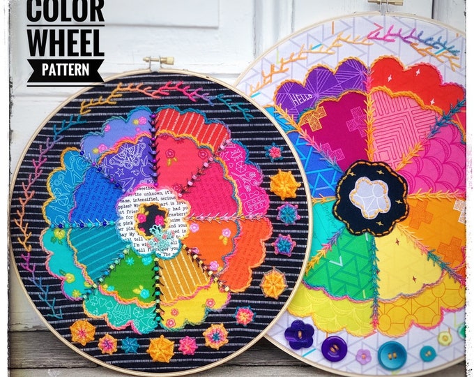 Ruffled Color Wheel a Wildboho Appliqué & Embroidery Pattern - Etsy