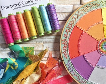 Fractured Color Wheel a wildboho Applique & Embroidery Pattern