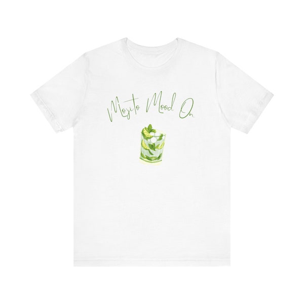 Camiseta Mojito Cóctel exclusivo, Gráfico de bebida, Camiseta gráfica de cóctel divertido, Camisa informal de bebida de verano, Camisas divertidas de camarero con alcohol