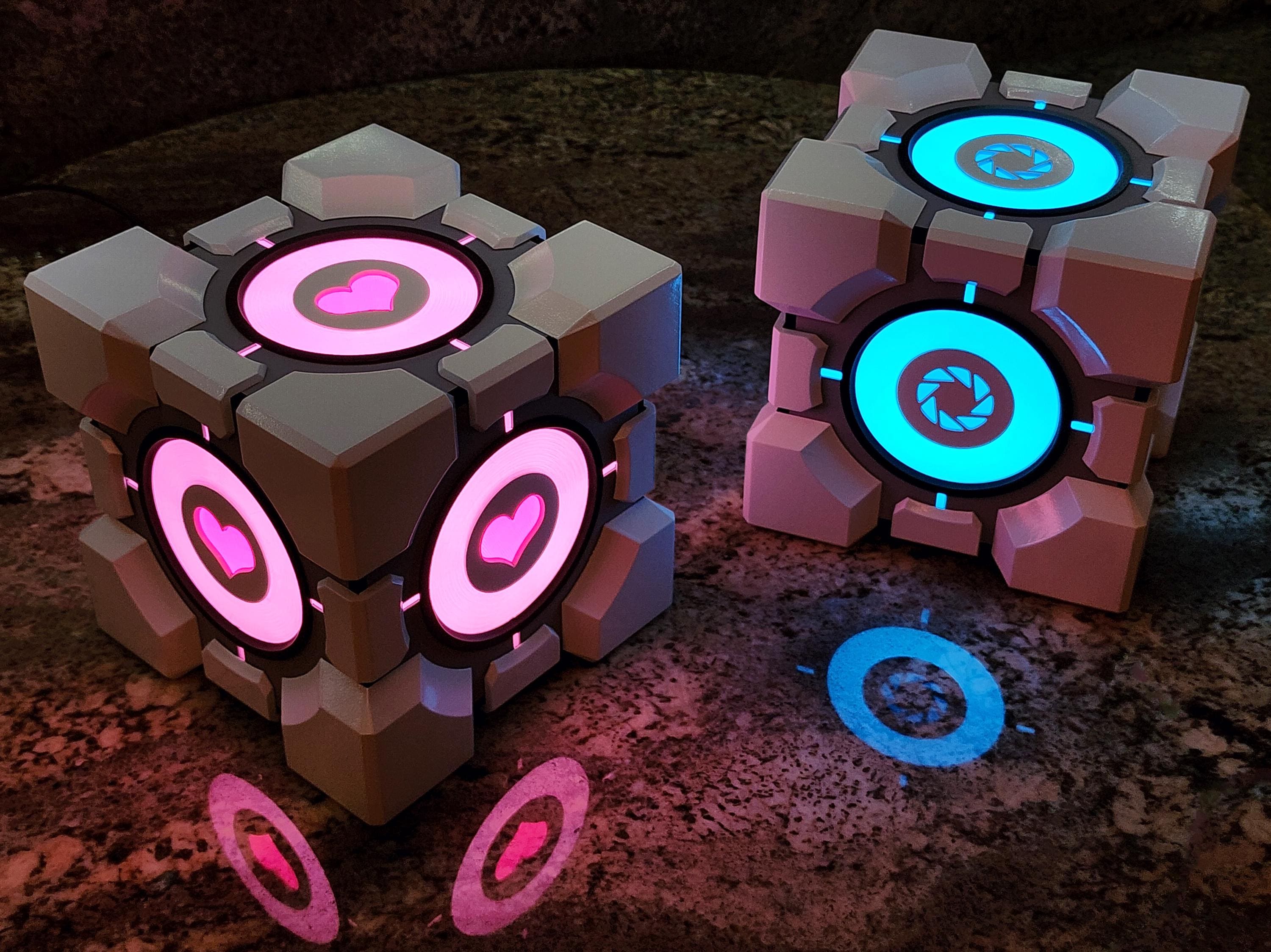 Companion cube portal - Etsy México, image size:3000x2249