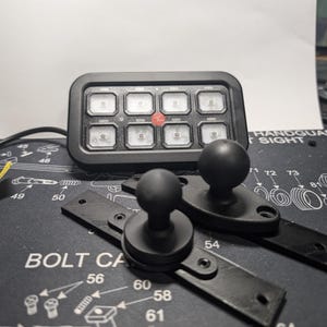 Soporte de bola para panel de interruptores para Auxbeam/Auxpower Overland 8 gang