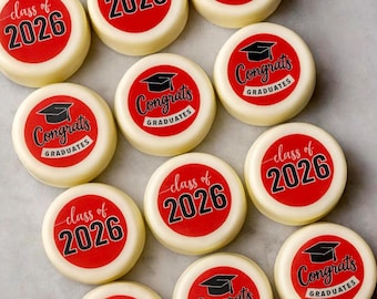 Graduation Chocolate Covered Oreos, Class of 2026 Party Favors