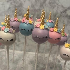 1 Dozen Unicorn Cake Pops for Birthday Parties, Dessert Tables, Party Favors, Baby Showers, Unicorn fun
