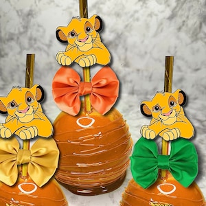 1/2 Dozen, 1 Dozen, or 2 Dozen Candy Apples The Lion King - Simba, Animal Theme, Safari Candy Apples