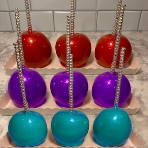 1/2 Dozen, 1 Dozen, or 2 Dozen Candy Apples, Any Color