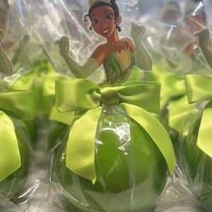 1/2 Dozen, 1 Dozen, or 2 Dozen Candy Apples Princess and The Frog Princess Tiana Candy Apples