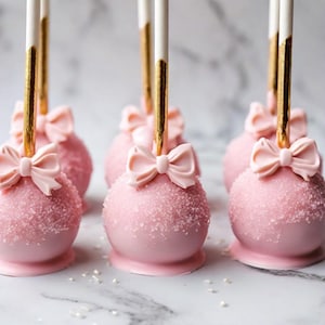1 Dozen Baby Pink Cake Pops for Birthday Party Dessert Tables, Weddings, Bridal Showers, Party Favors, Baby Showers, Graduations