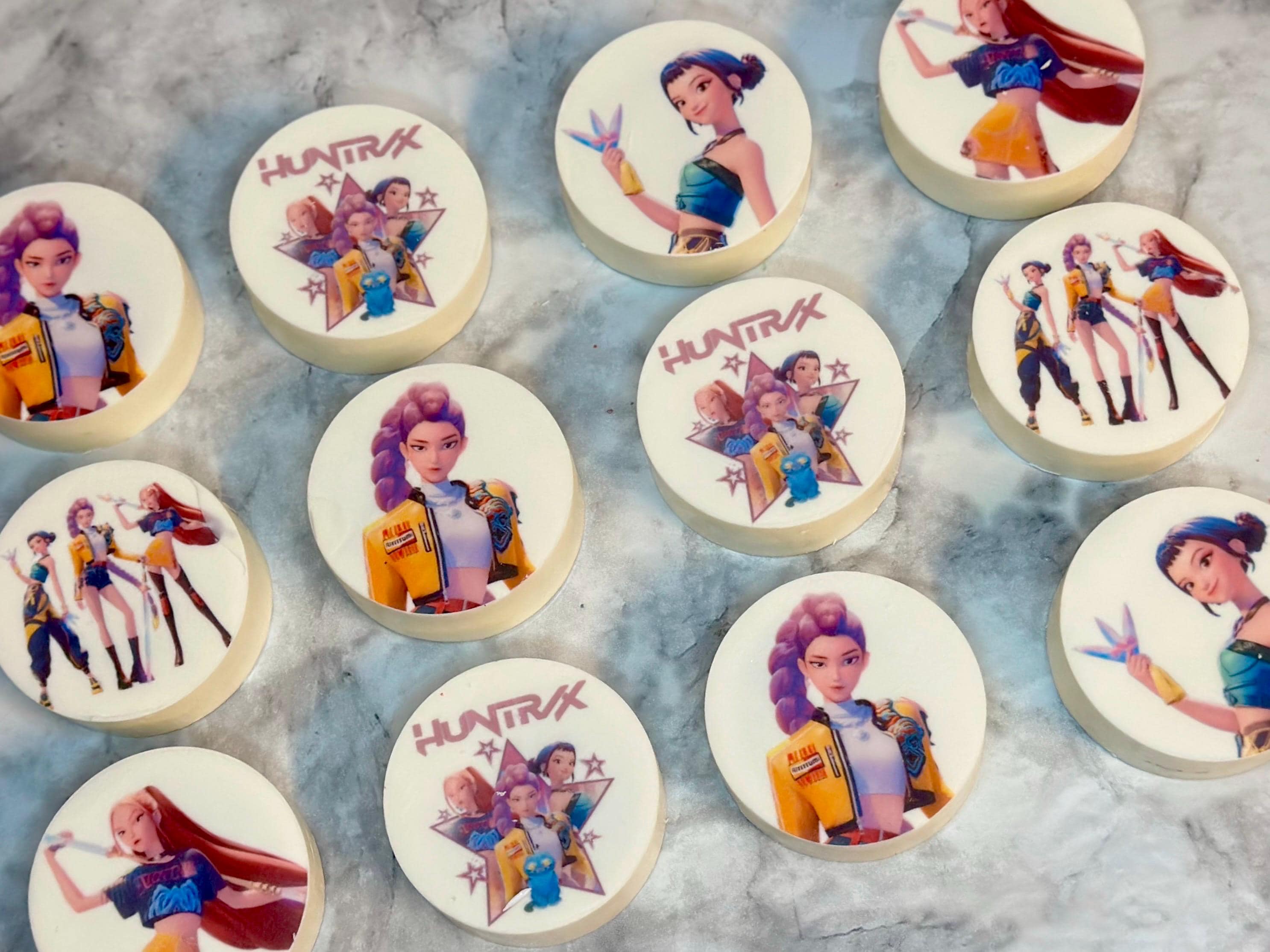 Kpop Demon Hunters Huntrix Chocolate Dipped Oreos for Birthday